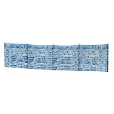 OLPRO Stone Wall Folding Wooden Windbreak 5 Pole