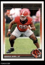 2024 Score #329 Amarius Mims Bengals RC Georgia 8 - NM/MT