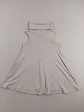 Aryeh Women Sweater Dress S Gray 100% Polyester A Line Sleeveless Turtleneck