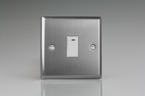 Varilight Classic Brushed Steel XTW Light Switch Socket Dimmer Toggle Cooker TV - Picture 35 of 53
