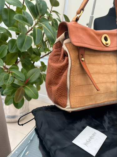 Yves Saint Laurent Brown & Tan Leather Muse 2 Bag Beige - Classic YSL - Picture 4 of 17
