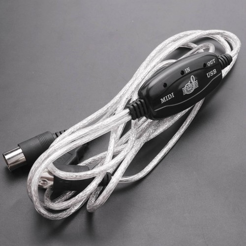 MIDI to USB Cable Converter Connector PC to Synthesizer Music Keyboard2517 - Bild 3 von 9