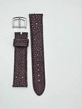 19mm Deep Purple Genuine Leather Watch Band - USA