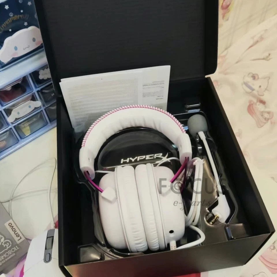 Brand New Genuine HyperX Hurricane Cloud2 Headset Pink and White Gaming Headset. - Image 3 of 4