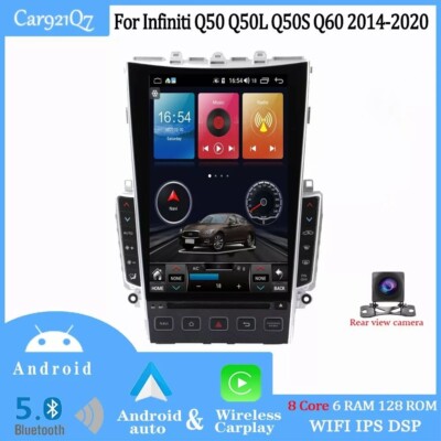 Android Car Radio For Infiniti Q50 Q60 2014-2020 CarPlay GPS