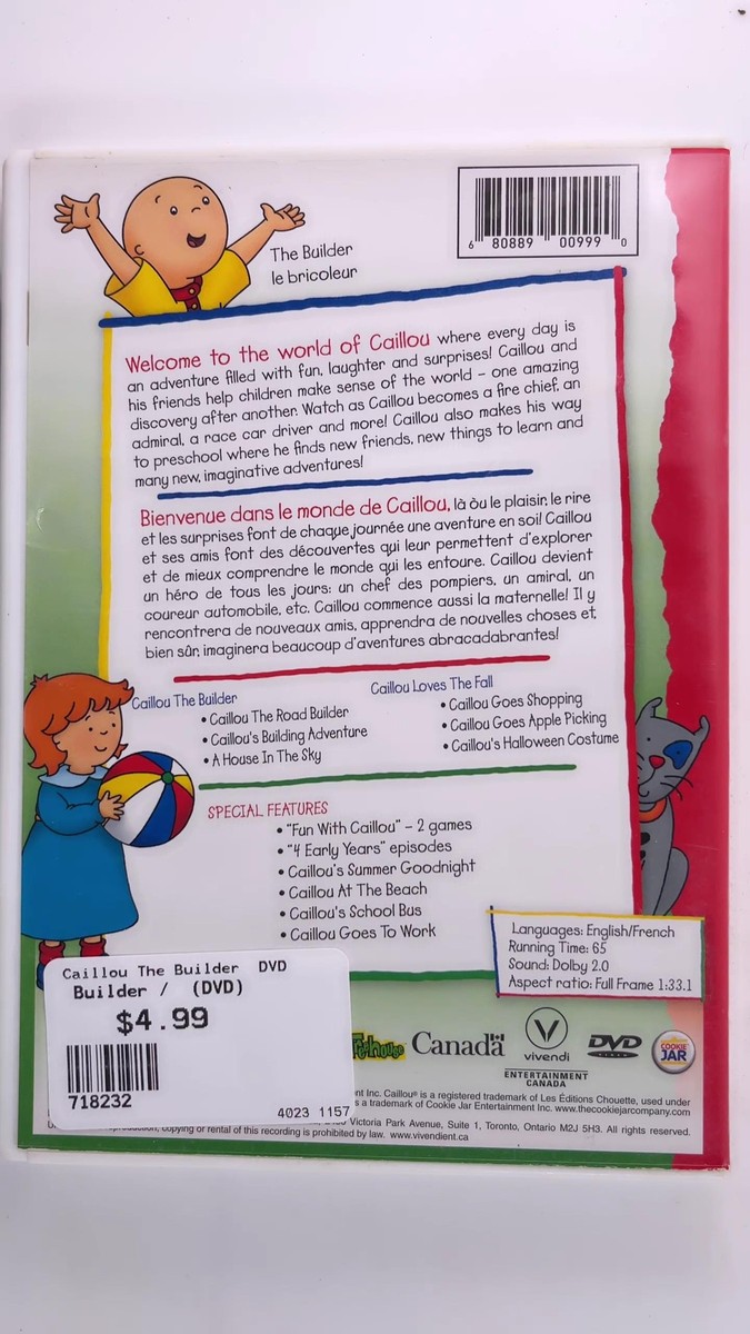 その他 Builder/Bricoleur [DVD] Caillou Builder (DVD) 886970794190 | eBay