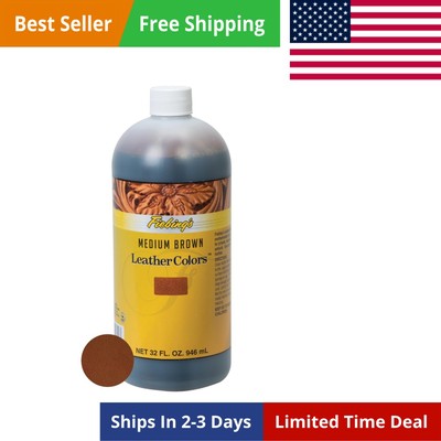 Angelus Medium Brown Acrylic Leather Paint - Quart Size for Crafting Excellence