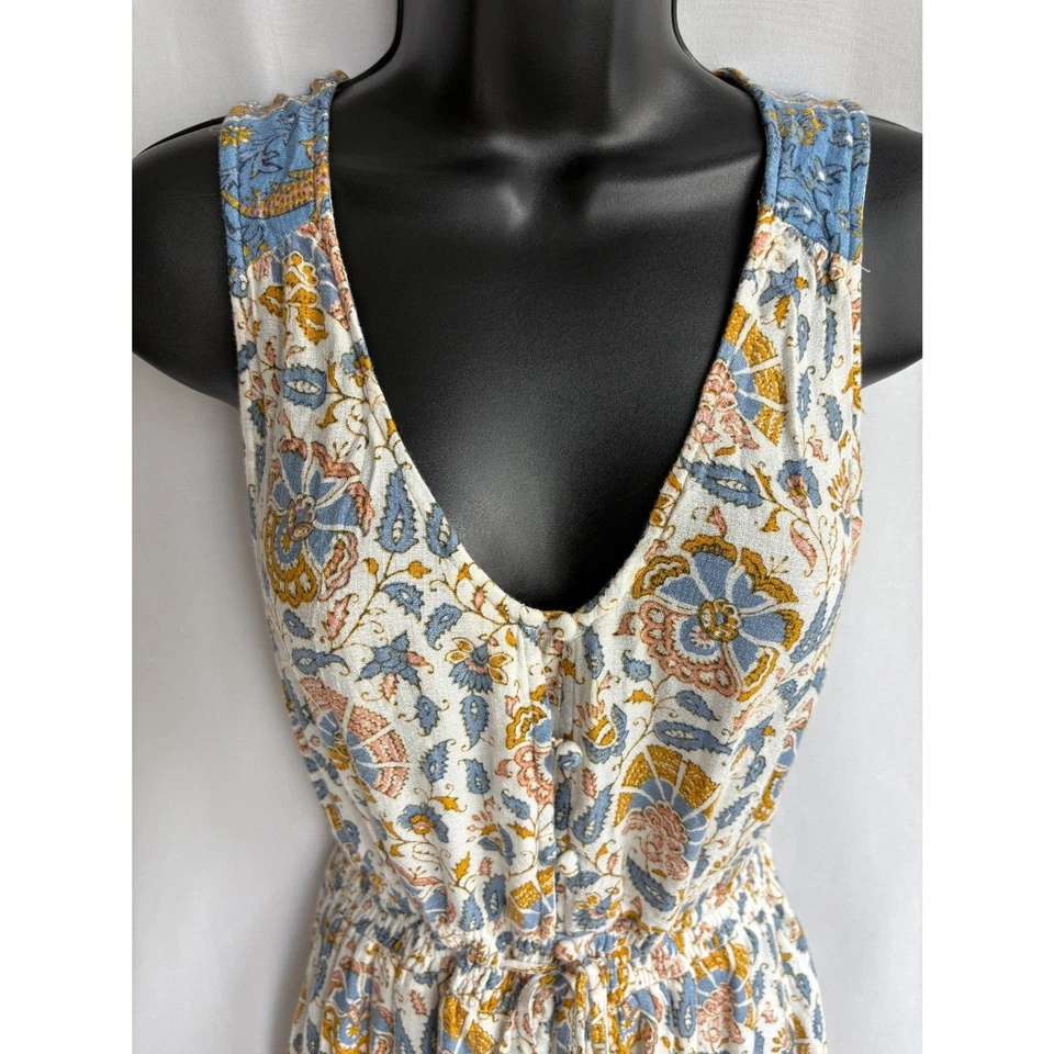 Vestido Floral Midi Lucky Brand Talla XS Étnico Boho Cottagecore Bohemio Femenino Foto 2 de 4
