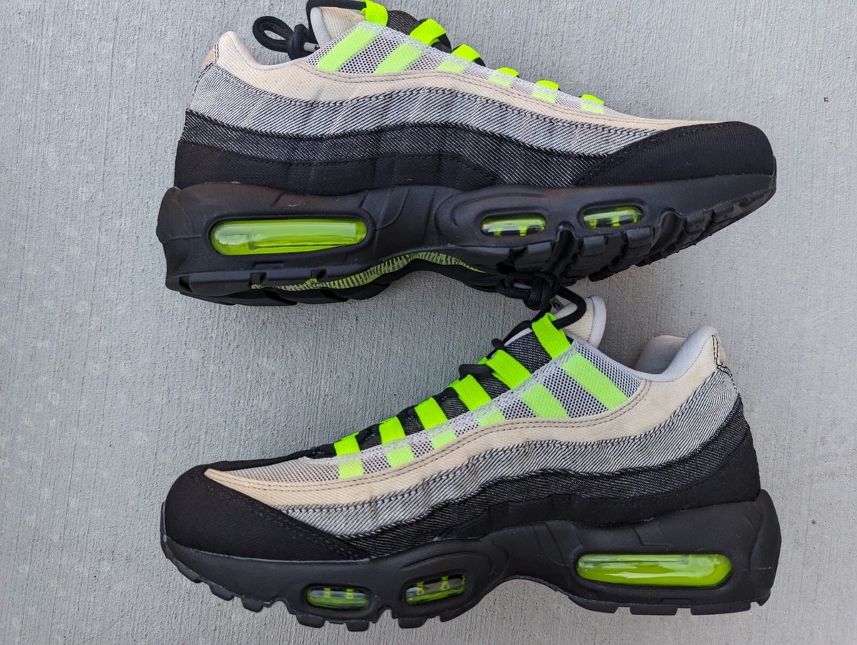 DS NIKE AIR MAX 95 DENHAM GREY VOLT NEON sz 9 dunk presto off
