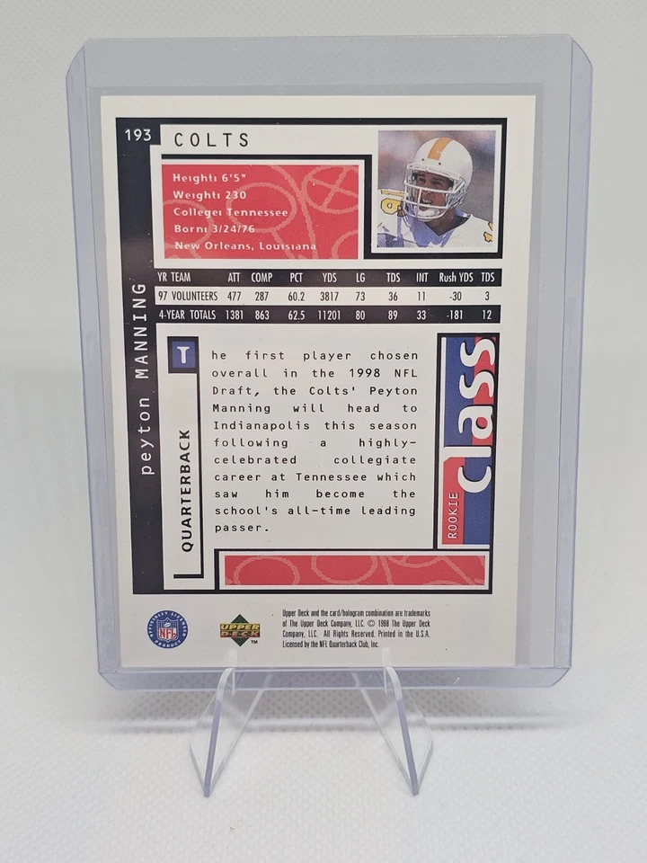 NFL 89 + 90s HOF ROOKIE LOT 11 CARDS HOF/MANNING/JAMES/MCNABB/FAULK/LT + MORE! - Image 4 of 4