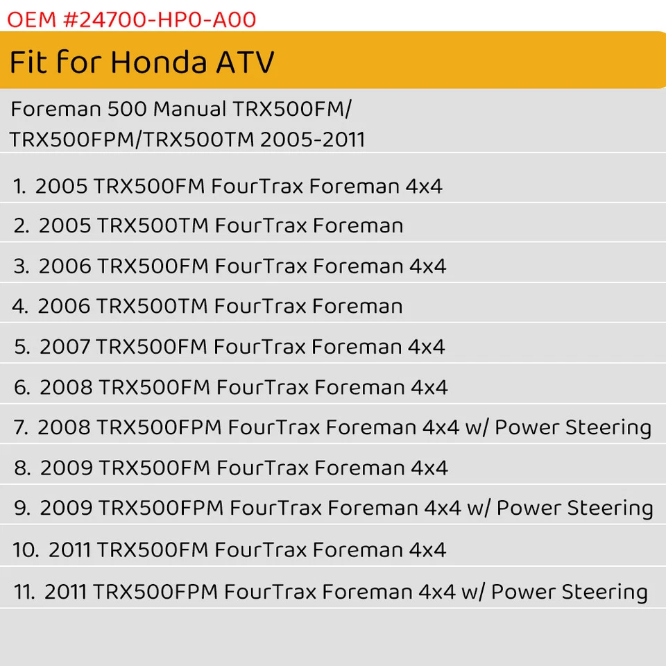 2X Pedal de palanca de cambios para Honda Foreman 500 TRX500 2005-2011 2x4 4x4 Foto 4 de 4