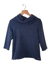 Womens Sweater Size 10/12 Black Moch Neck Tigi Jumper 