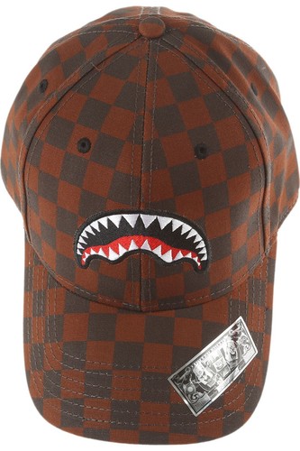 Sprayground Hat Chess Logo Front Smooth Checked Cap Brown ( - Picture 2 of 3