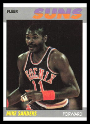 1987-88 Fleer Mike Sanders #96 RC Phoenix Suns 5F