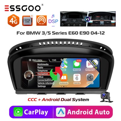 8.8'' Apple CarPlay Android 13 4+64G Autoradio GPS 4G Cam für BMW 5er E60 90 CCC