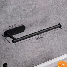 Self Adhesive Toilet Paper Holder Wall Mount Stainless Steel Kitchen 33.5cm