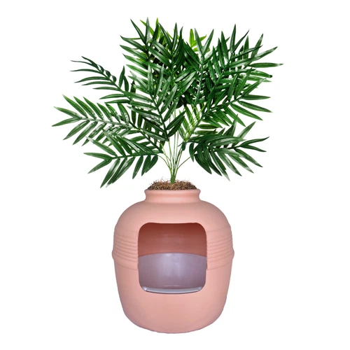 Original Hidden Litter Box Planter Essentials Kit Litter Box Liner & Faux Plant