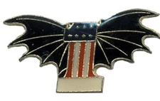 Pack of 6 Bat Wings With #1 Wings Bike Motorcycle Hat Cap Lapel Pin HP4556