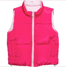 Birch Stone Girl's Sleeveless Puffer Jacket Vest Size 12 Pink Reversible