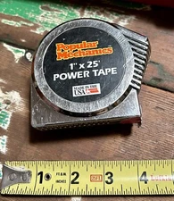 Vintage Popular Mechanics 1" x 25" Power Tape Made in The USA