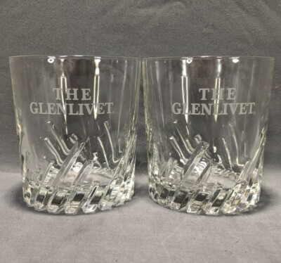 The Glenlivet Scotch Whiskey 2 Glasses VonPok, France Excellent Used Condition