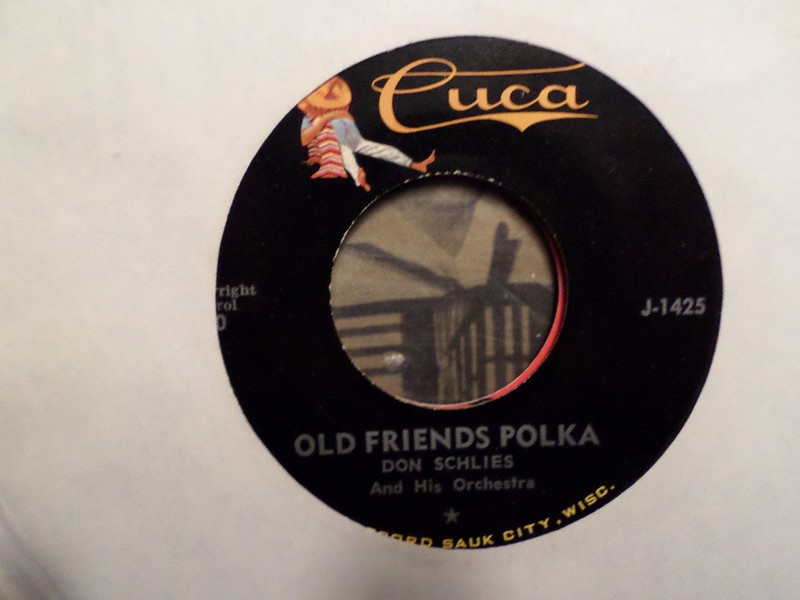 CUCA 45 RECORD J-1425/ DON SCHLIES/BRASS BANDWALTZ/OLD FRIENDS/ VG+