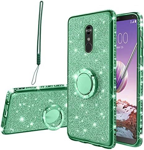 for LG Stylo 4 Case for Women Glitter Crystal Soft TPU Bling Cute Butterfly Hear