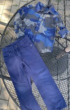 Calvin Klein Jeans Outfit Camo Shirt Size 5 Boys Kids Adjustable Waist