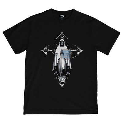 Y2K Grunge Virgin Mary Tshirt, Christian Shirt, Cyber Sigilism