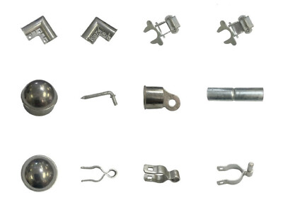 Chain Link Fence 1-3/8'' / 1-5/8'' / 2-3/8'' Elbow Sleeve Post Hinge End Cap Latch