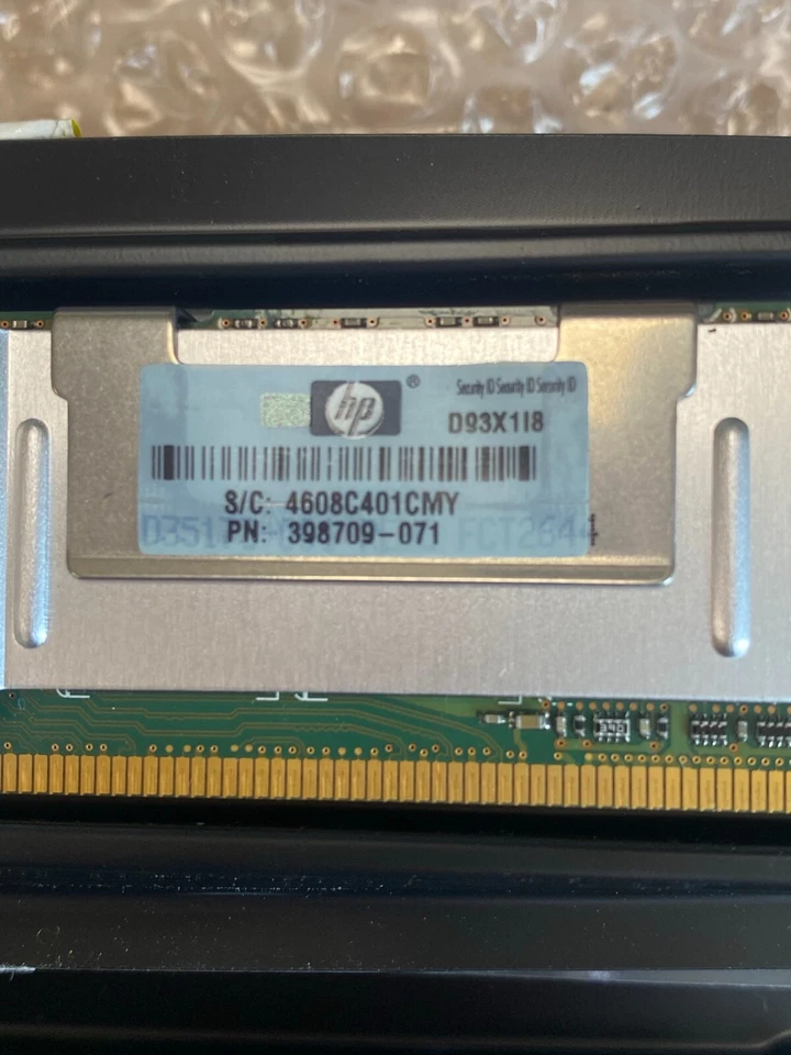 HYS72T1G523EFD-3S-A 16GB KIT PC2-5300F DDR2-667 Memory - 398709-071 413015-B21 - Image 2 of 3
