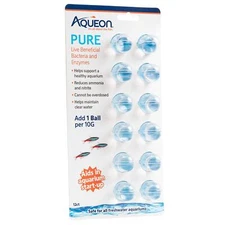 Aqueon PURE Aquarium Water Treatment Gel Balls 12 Count Beneficial Bacteria