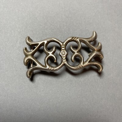 Vintage Navajo Sterling Silver Sandcast small Belt Buckle