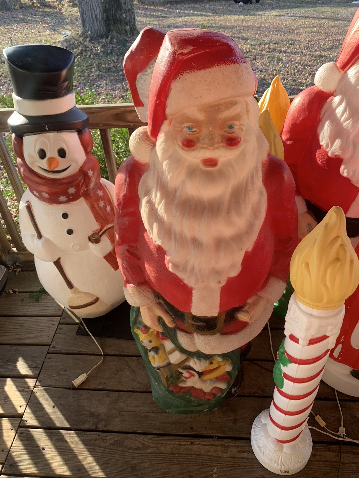 VINTAGE XMAS BLOW MOLD Pickup Only LOT ( EMPIRE, UNION )CHRISTMAS