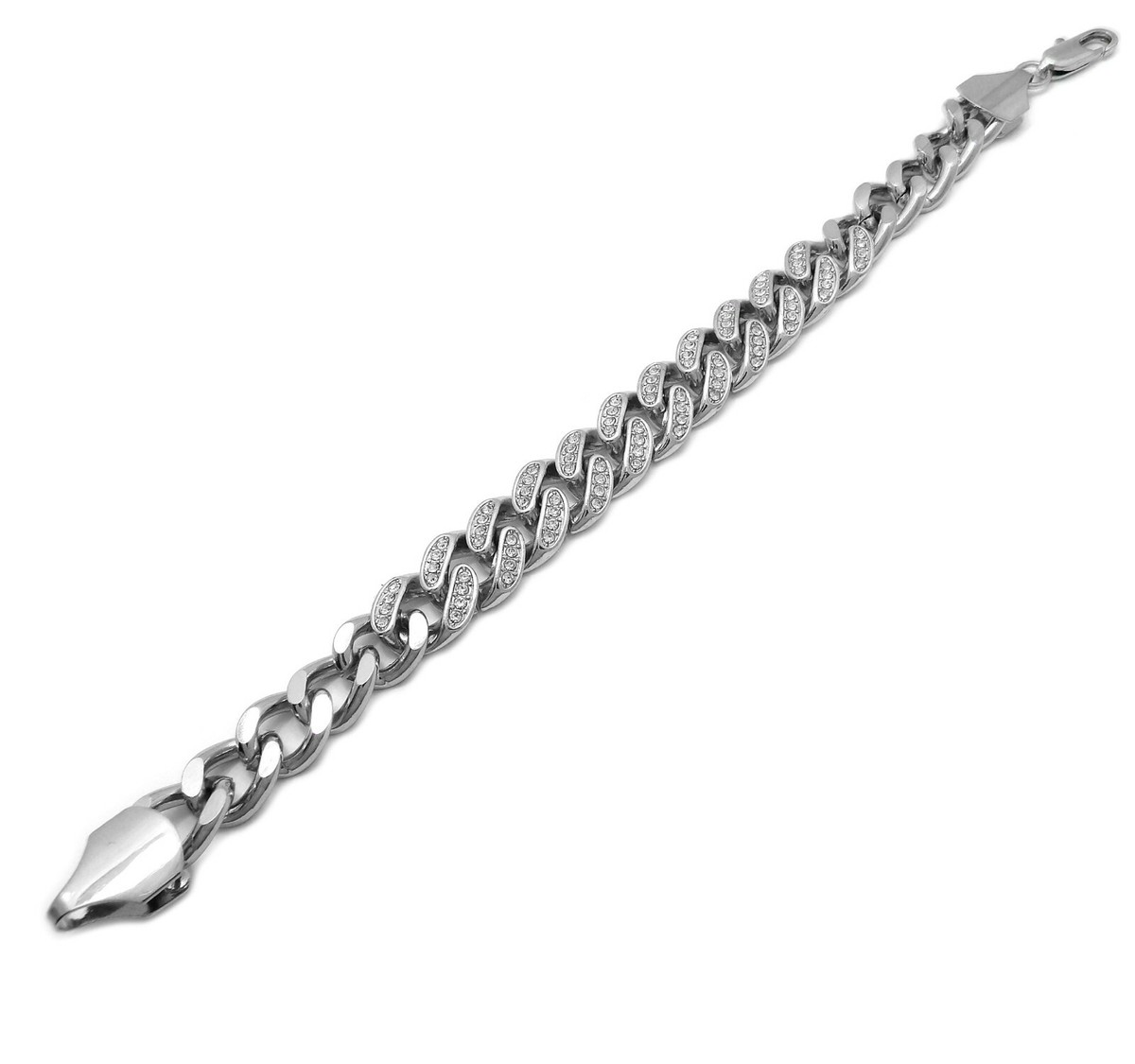 Men's Hip Hop Half Stone Filled 10mm, 12mm 8.25 Men's Hip Hop Half Stone Filled 10mm, 12mm 8.25