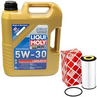 MotoröL Set 5W-30 5 Liter + ÖLfilter 109411 FüR Audi A4 A5 A6 Avant 1.8 2.0 Tfsi