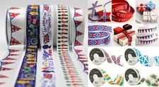 Flag Ribbon - British Union Jack Welsh Dragon Scottish St Andrews Cross Irish