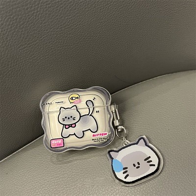 Cute Cartoon Cat TPU Case For Apple Airpods 1 2 3 Earphone Coque Soft Wave Silic