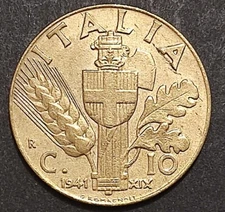 10 CENTESIMI LIRE IMPERO 2° TIPO 1939 1940 1941 1942 1943 BB SPL FDC SCEGLI ANNO