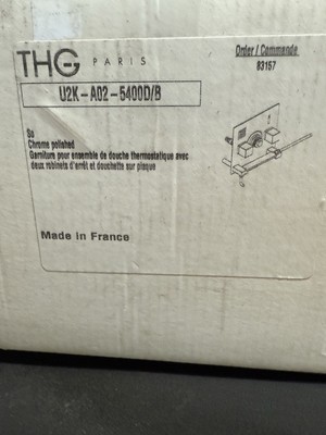 THG Paris U2K-A02-5400D/B Thermostatic Shower set w 2stop Valves &Hand Shower CP