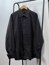 Tom Ford Black Tuxedo Long Sleeve Shirt Size 17 3/4 45