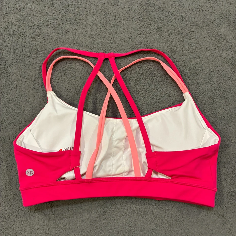 Sujetador deportivo rosa Zella con tiras entrecruzadas ropa deportiva de yoga para mujer talla M Foto 2 de 4
