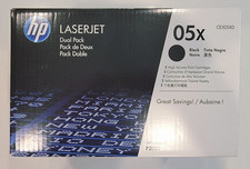 Genuine HP LaserJet 05X CE505XD Black Toner Cartridge Dual Pack NIB P2035 P2055