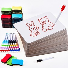 Henoyso 48 Set Double Sided Dry Erase Boards, Back to School Supplies for Cla...