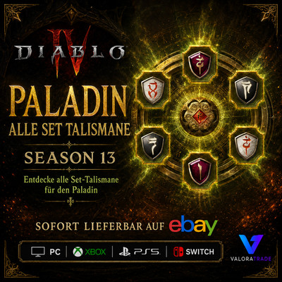 Diablo 4 S13 Paladin  Alle Set-Talismans All Charms Lord of Hatred Xbox/PC/PS5