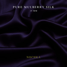 Deep Purple 100 Pure Mulberry Silk Fabric by the Yard 44" width 19 mm 6A Grade