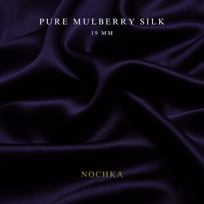 Deep Purple 100% Pure Mulberry Silk Fabric by the Yard 44'' width 19 mm 6A Grade