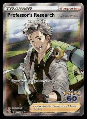 Pokemon Karten Professor's Research 078/078 Holo Pokemon GO Ultra Rare NM *3