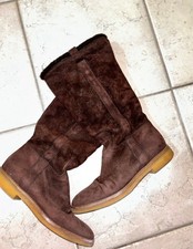 STIVALE DONNA IN CAMOSCIO ORIGINALE GUCCI MARRONE, TAGLIA 36 1/2