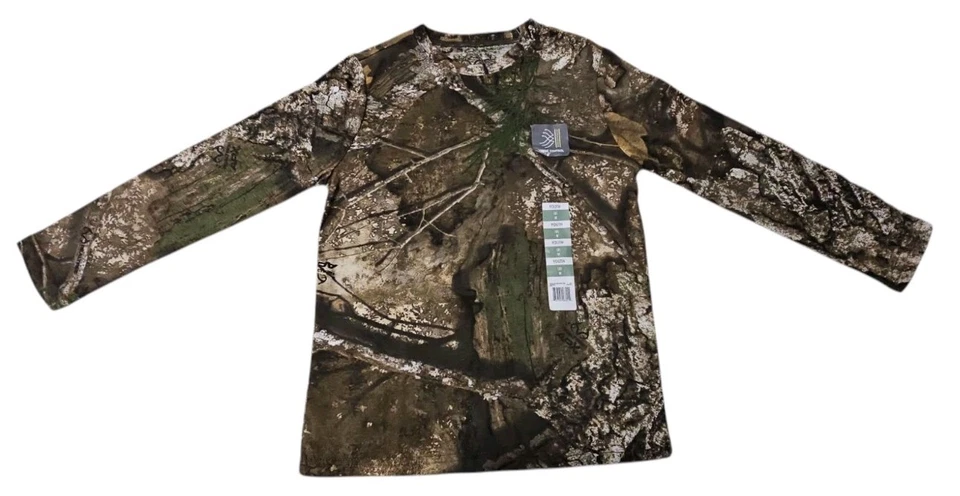 Realtree Youth APX Camo Scent Control Long Sleeve T-Shirt M (8) NWT - Image 3 of 4